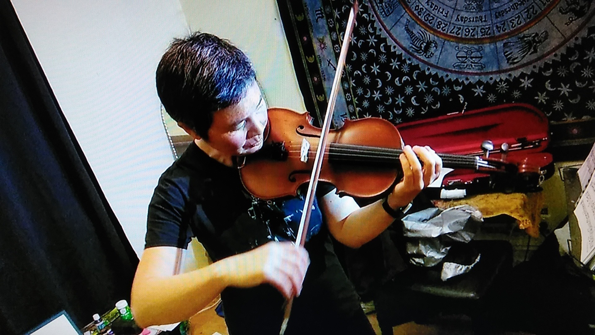 Kelly on violin